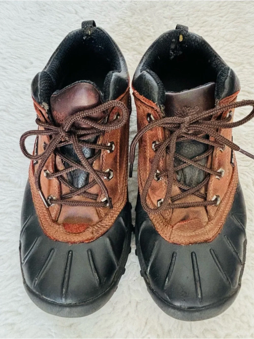 Timberland Brown and Black Genuine leather Lace-Up Chukka Boots Size 9 M